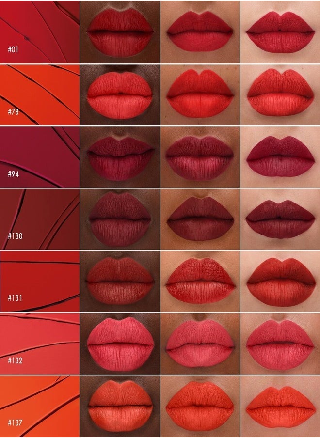 SEPHORA COLLECTION Cream Lip Stain 10HR Liquid Lipstick Cherry Red (94 Cherry Moon) – Long-Lasting, Matte Brown Pink, High-Pigment & Transfer-Resistant (5ml)