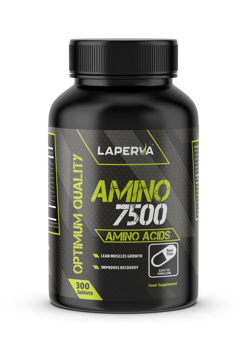 Laperva Amino Tablets - 7500mg, 300 Tablets - Lean Muscle Growth, Vegetarian Friendly - Essential Amino Acid Complex for Fitness and Recovery