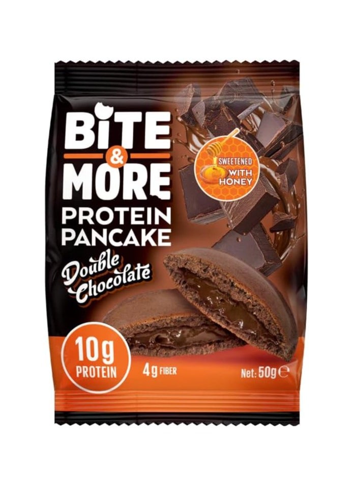 Bite & More Protein Pancake Double Chocolate Flavor 50g Pack of 12