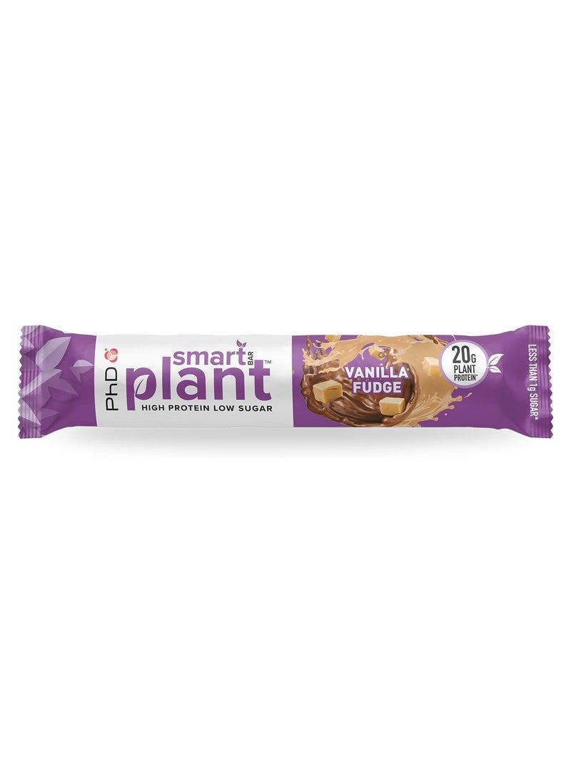 Smart Plant High Protein and Low Sugar, Vanilla Fudge Flavour, 64g, 12 Pack