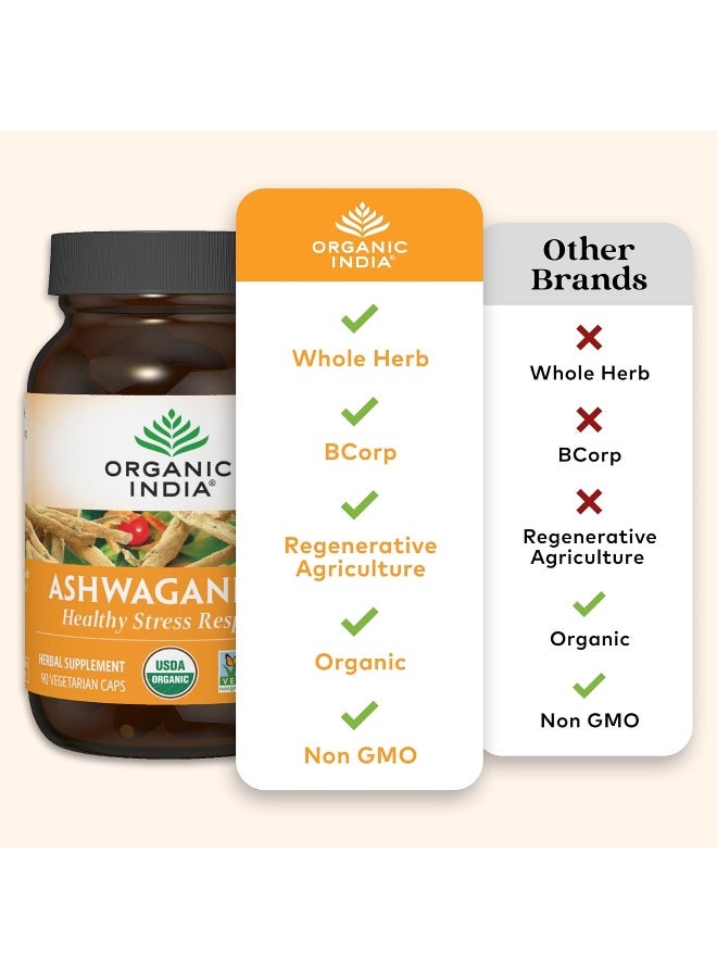 Ashwagandha Healthy Stress Response, 90 Vegetarian Caps Packaging May Vary