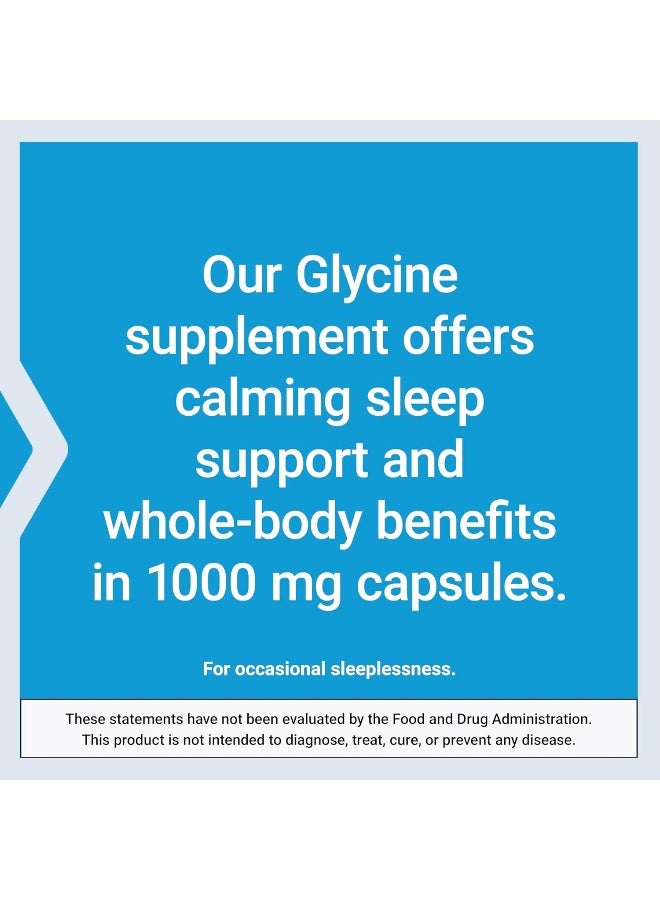 Glycine 1000 mg - 100 Vegetarian Capsules Packaging May Vary