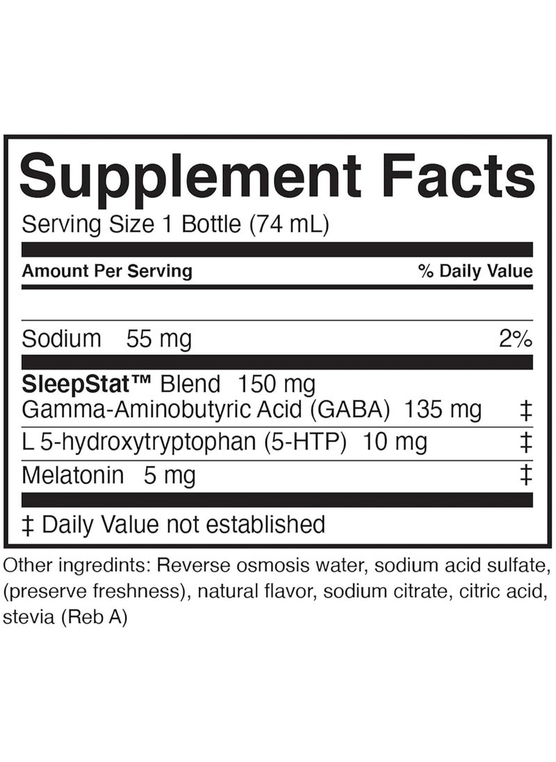 Sleep Shot, 5mg Melatonin, Snoozeberry Flavored - 4x74 mL Packaging May Vary