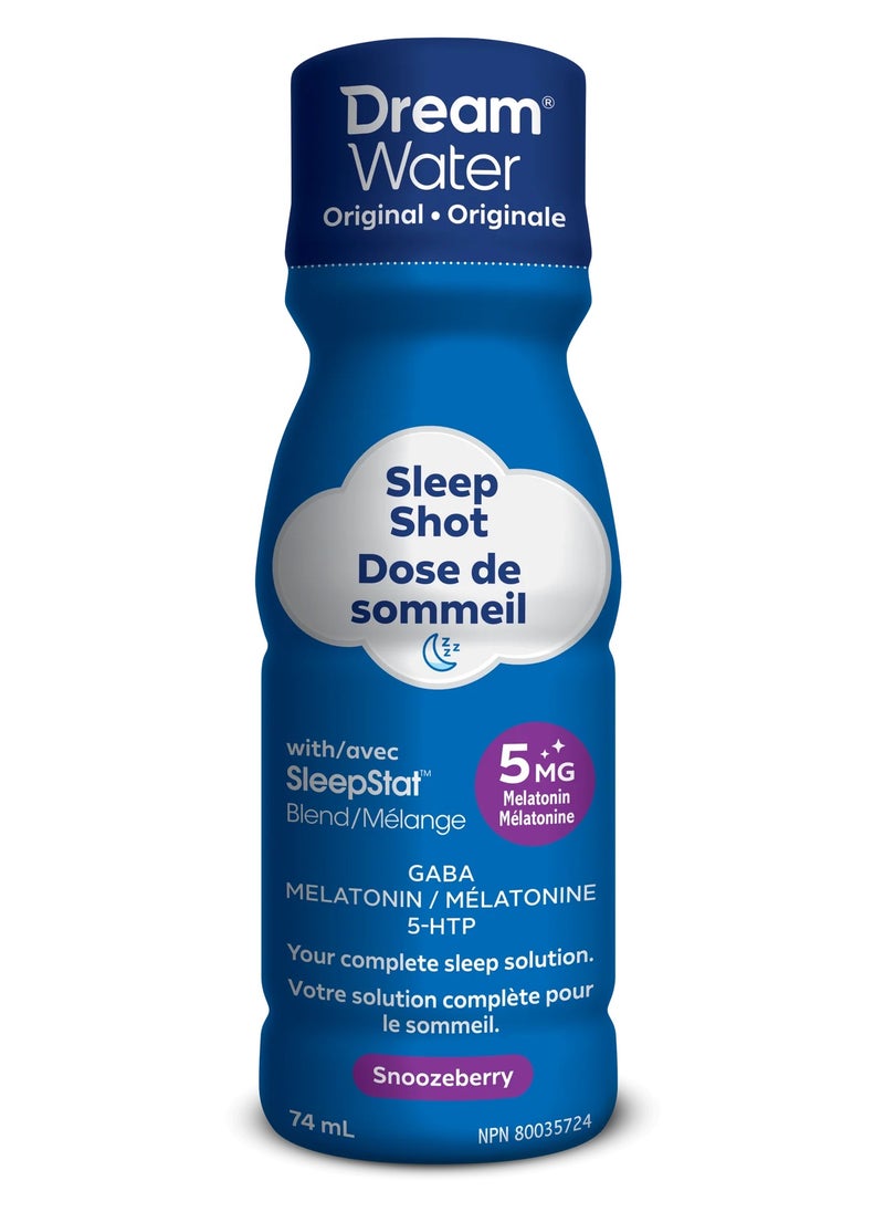 Sleep Shot, 5mg Melatonin, Snoozeberry Flavored - 4x74 mL Packaging May Vary