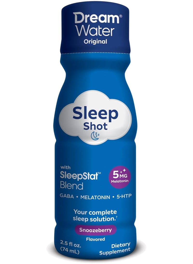 Sleep Shot, 5mg Melatonin, Snoozeberry Flavored - 4x74 mL Packaging May Vary