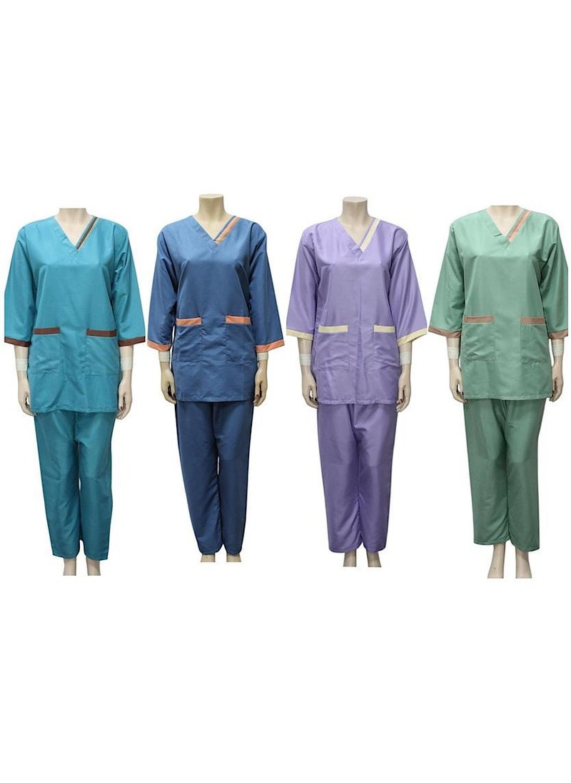 Housemaid Uniform Maid Nanny Scrub Suit 4 piece set