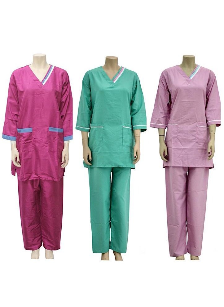 Housemaid Uniform Maid Nanny Scrub Suit 3 piece set