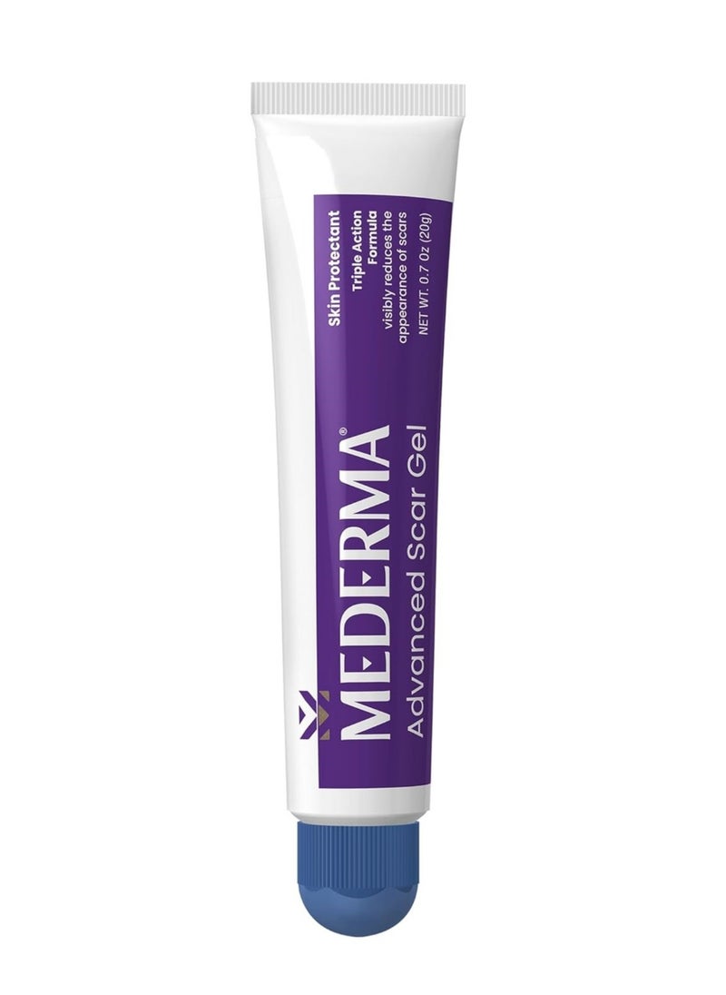 Mederma advanced scar gel treats old and new scars reduces the appearance of scars from acne stitches burns and sore 0.70oz 20g - Packaging may vary