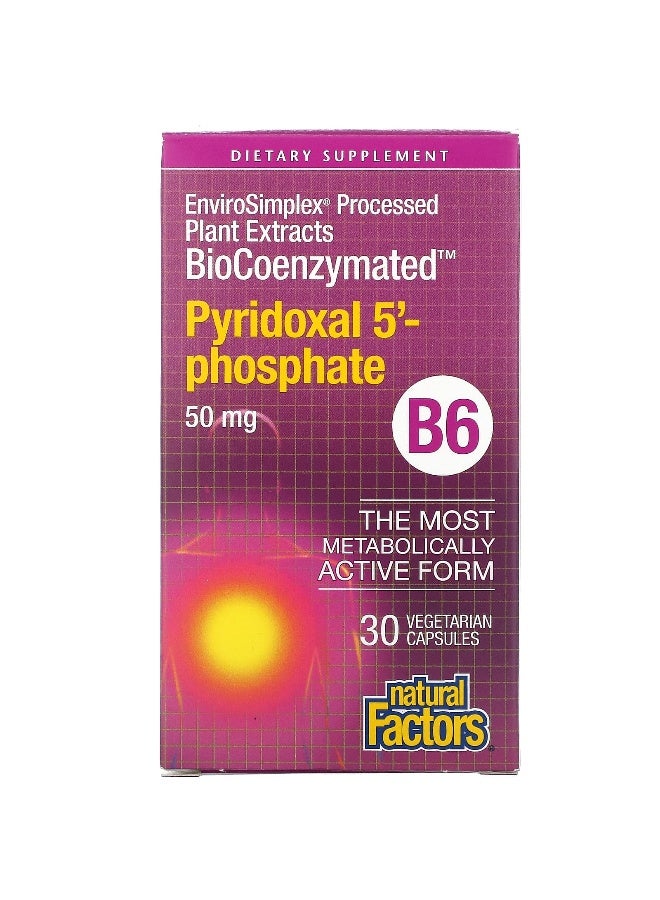 BioCoenzymated B6 Pyridoxal 5-Phosphate - 30 Capsules