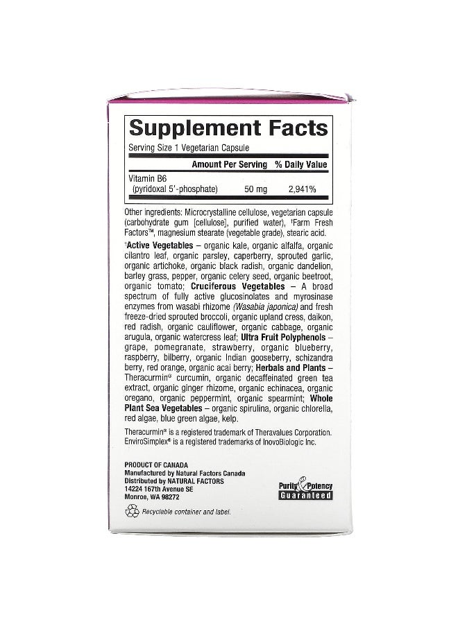 BioCoenzymated B6 Pyridoxal 5-Phosphate - 30 Capsules