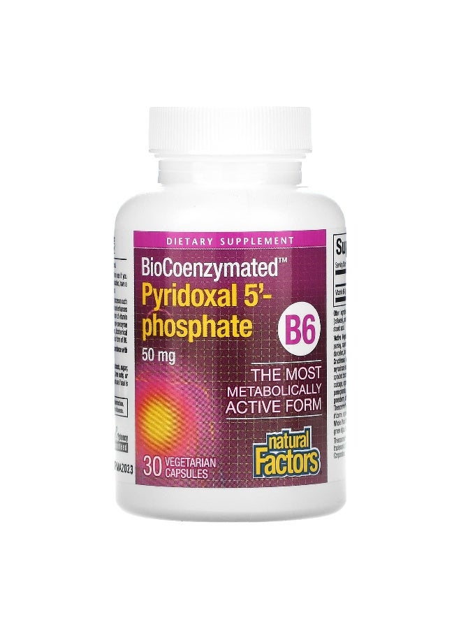 BioCoenzymated B6 Pyridoxal 5-Phosphate - 30 Capsules