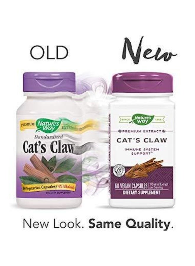 Cat's Claw, Immune System Support* 60 Vegan Capsules Packaging May Vary