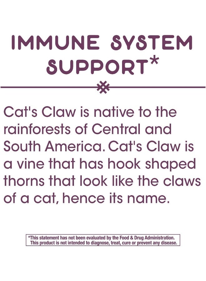 Cat's Claw, Immune System Support* 60 Vegan Capsules Packaging May Vary