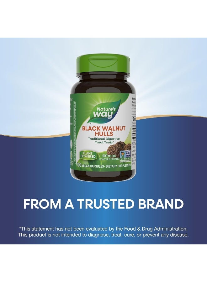 Black Walnut Hulls, 900mg - 100 Vegan Capsules Packaging May Vary