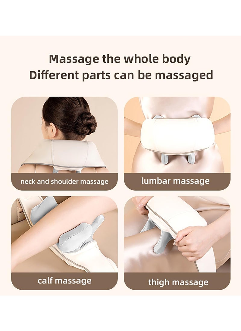 Mini Neck Massager, Shiatsu Back Neck Massager with Heat, Electric Massager for Back & Shoulder, Massage Pillow for Neck, Back, Shoulder, Leg, Deep Massage at Home for Muscle Relaxation