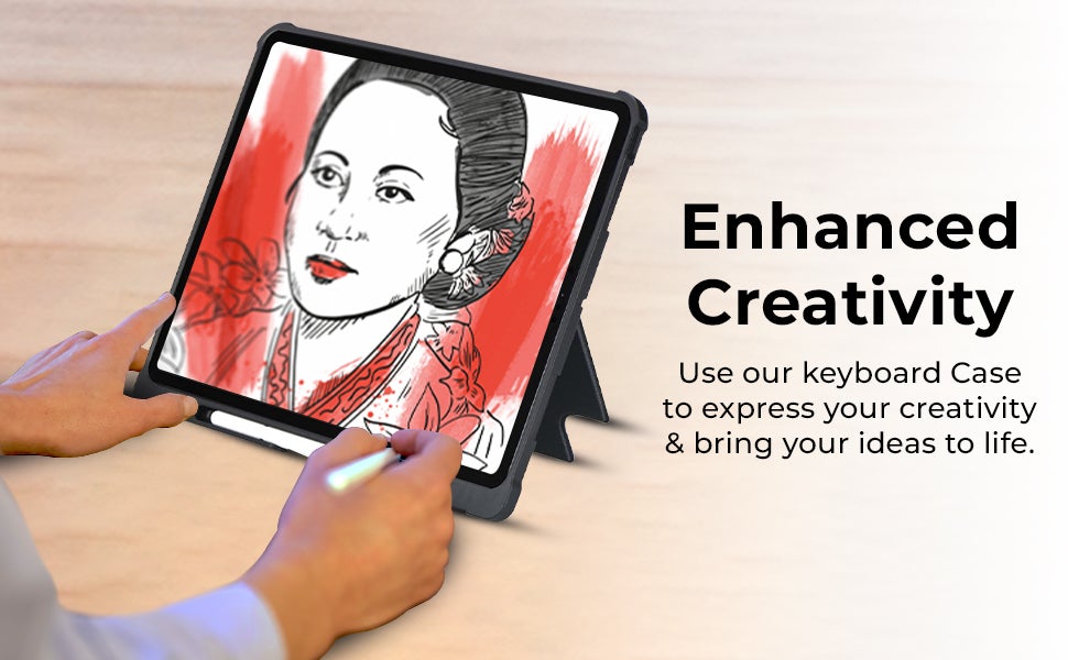 iPad 10.2/ Air 10.5 7th 8th 9th gen 2019/2020/2021 iPad Keyboard Folio Combo With Detachable Backlit Keyboard Trackpad And Smart Connector English And Arabic With Screen Protector In Elegant Black