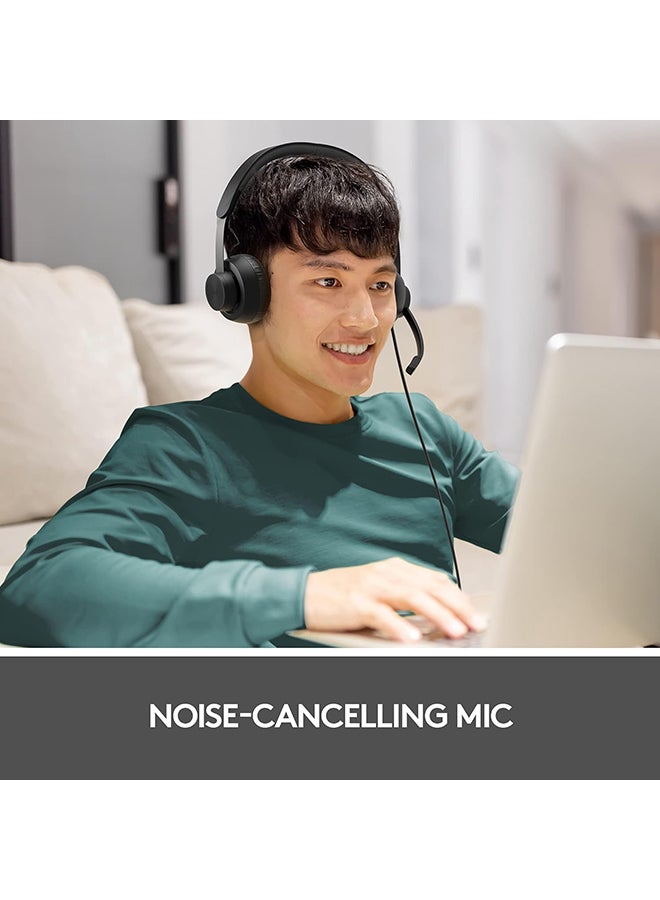 Logitech Zone Wired Noise Cancelling Headset, Certified for Microsoft Teams with Advanced Noise-canceling mic Technology