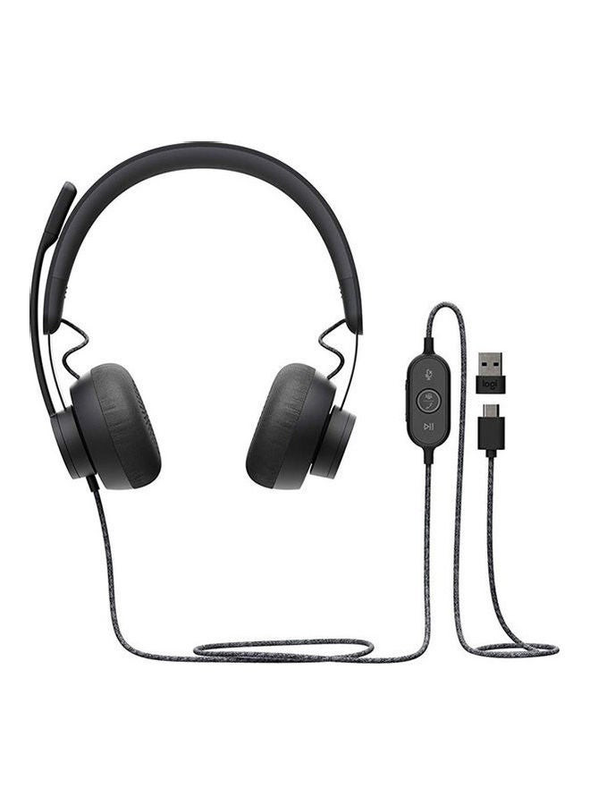 Logitech Zone Wired Noise Cancelling Headset, Certified for Microsoft Teams with Advanced Noise-canceling mic Technology