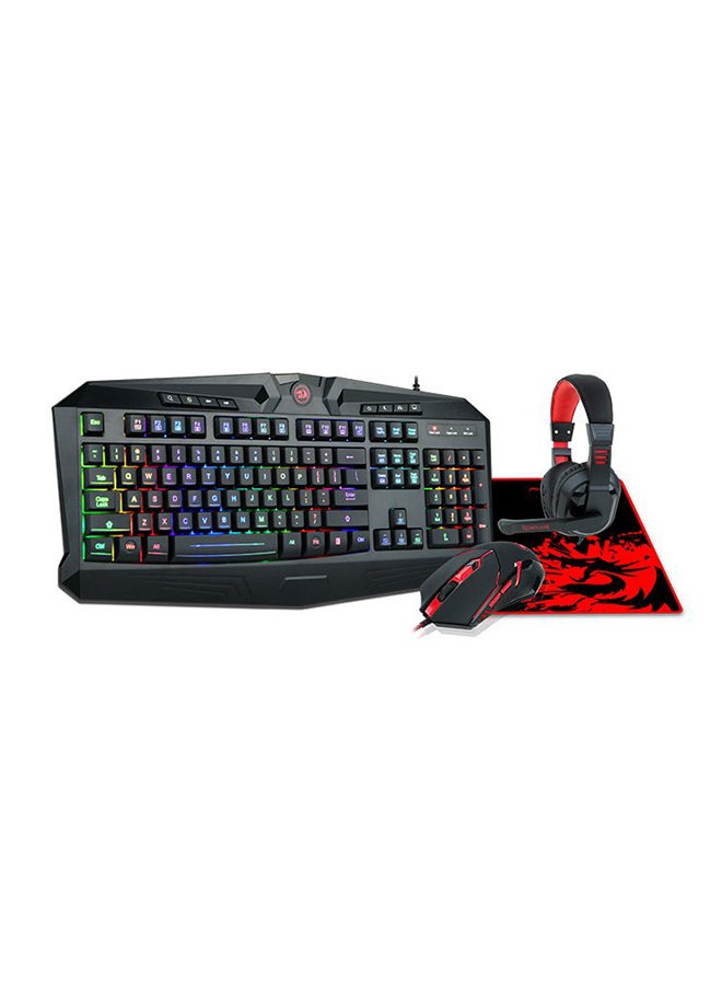 4 in 1 Combo S101-BA-2 Keyboard, Mouse, Headset & Mouse Pad
