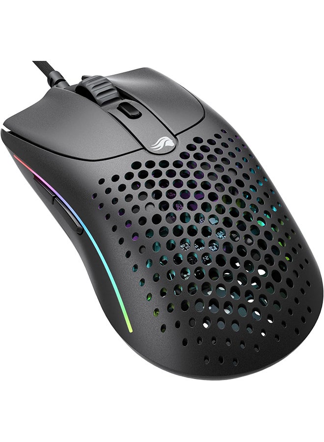 Glorious Model O 2 RGB Gaming Mouse - 59g Ultralightweight Wired Gaming Mouse - 26,000 DPI, BAMF 2.0 Optical Sensor, 6 Programmable Buttons, Backlit Ergonomic Mouse for PC & Laptop - Black