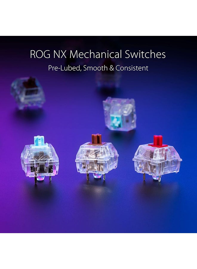 ROG Falchion Ace 65% RGB Compact Gaming Mechanical Keyboard, Lubed ROG NX Red Switches And Switch Stabilizers, Sound-Dampening Foam, PBT Keycaps, Wired with KVM, Three Angles, Cover Case
