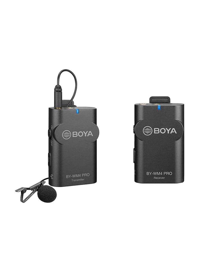 Universal Lavalier Wireless Microphone Kit BY-WM4 Pro Black