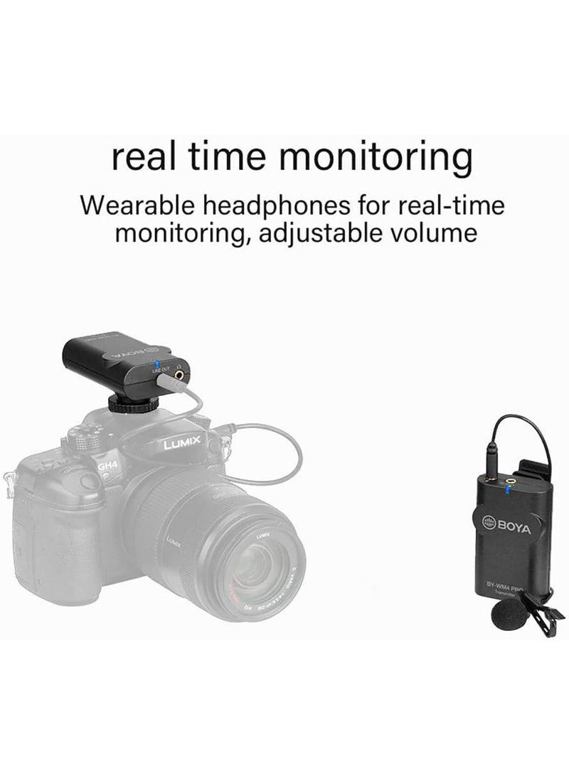 Universal Lavalier Wireless Microphone Kit BY-WM4 Pro Black