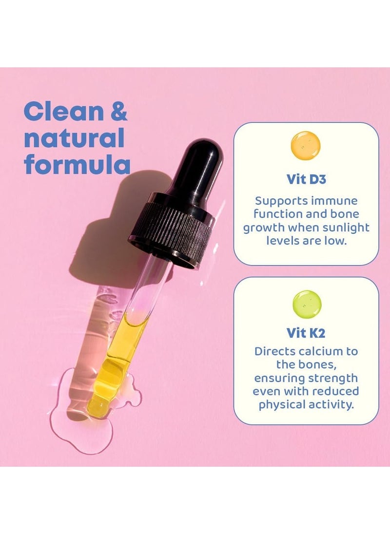 Liquid Vitamin D3+K2, 1000 IU - 30 ml