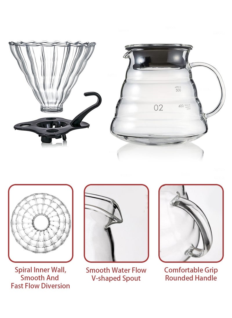 10-Piece Drip Coffee Maker Set V60 Size 02