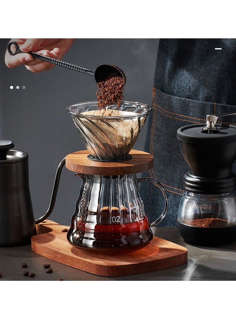 Pour Over Coffee Maker Set Coffee Kettle Scale Ceramic Server Ceramic Dripping Cup Bean Grinder Filter Paper Ceramic Cup for Traveling