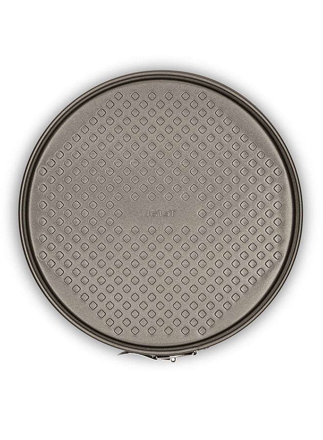 TEFAL Spring Form Baking Mold | Easygrip 25 cm round baking tray | Carbon Steel | 2 Years Warranty | J1626245 Brown 25cm