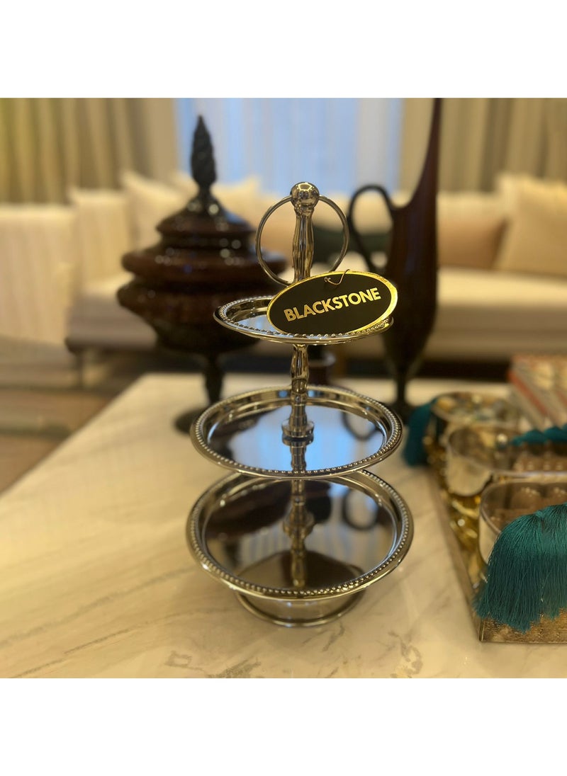 Stainless Steel Tray Dessert Stand Pastry Stand Cake Stand Serving Platter Serving Plate Tray 3 TIER