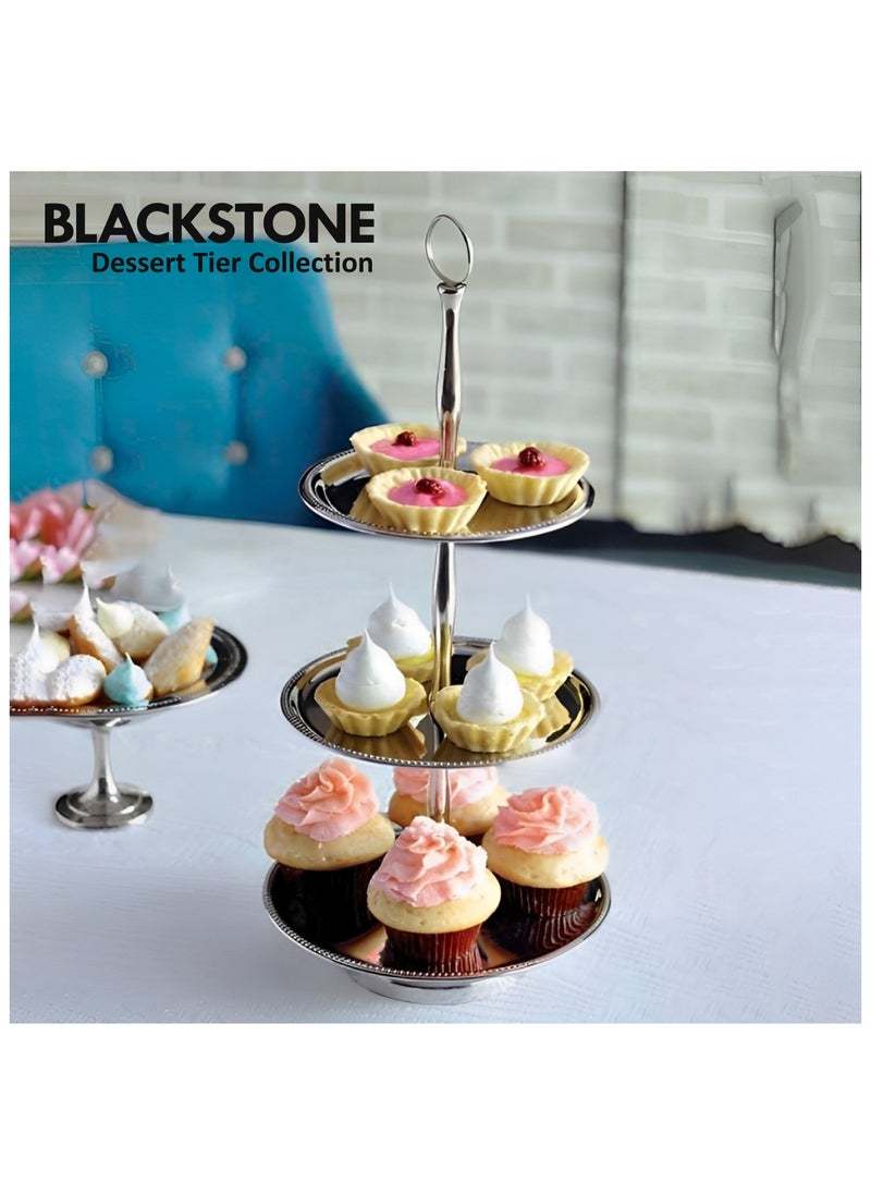 Stainless Steel Tray Dessert Stand Pastry Stand Cake Stand Serving Platter Serving Plate Tray 3 TIER