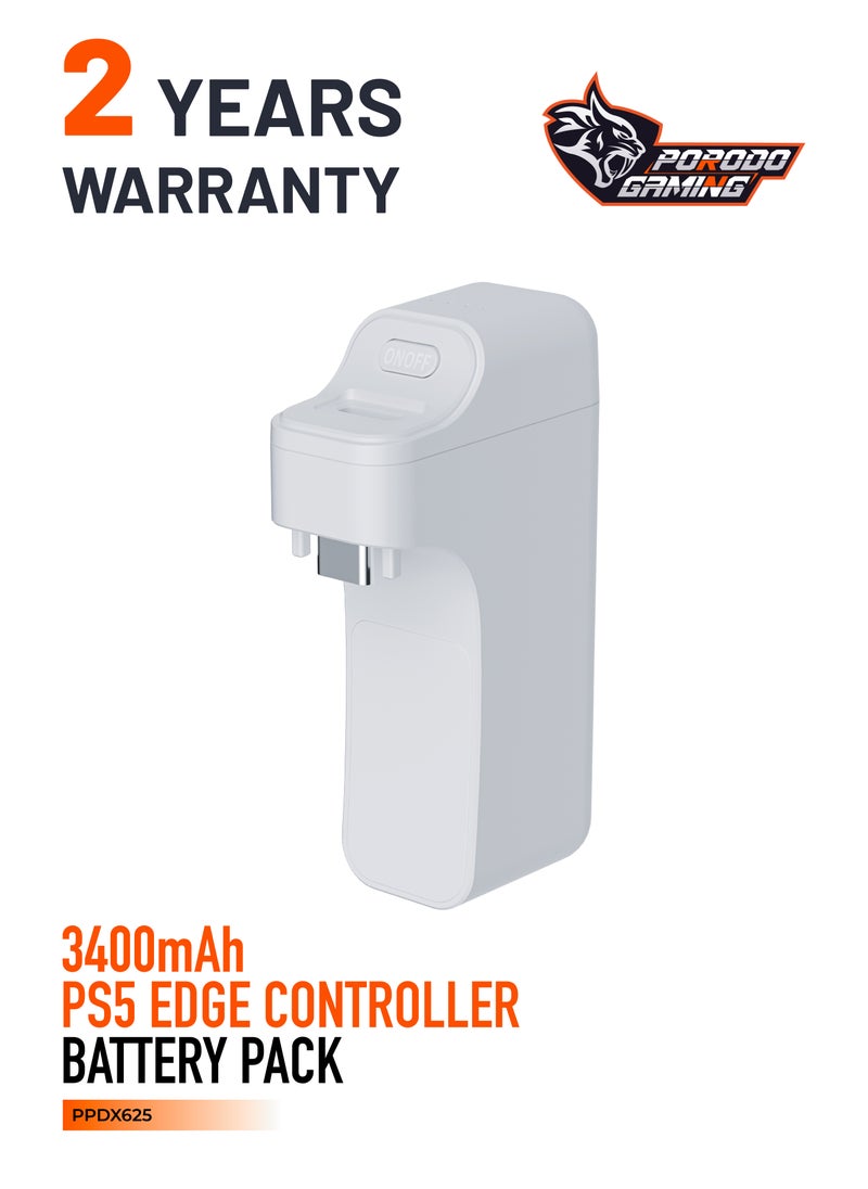 Gaming PS5 Edge Gamepad Controller Back Battery 3400mah - White