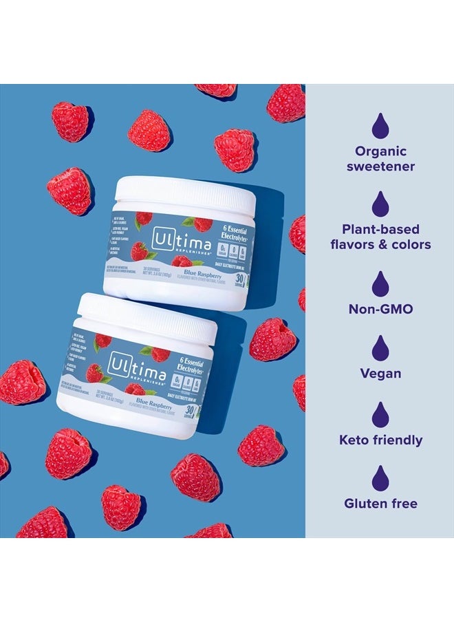 Daily Electrolyte Powder Drink Mix – Blue Raspberry, 30 Servings 3.6 Oz