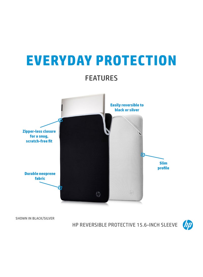 Reversible Protective 15.6 (39.62 cm) Geo Laptop Sleeve Black