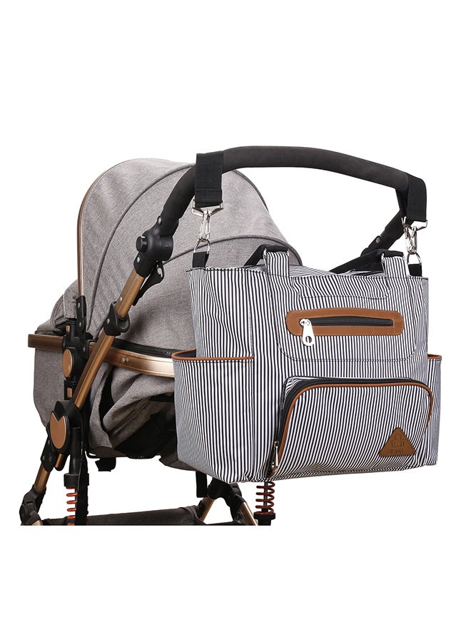 3 In 1 Pram Stroller And Diaper Bag Bundle - Black