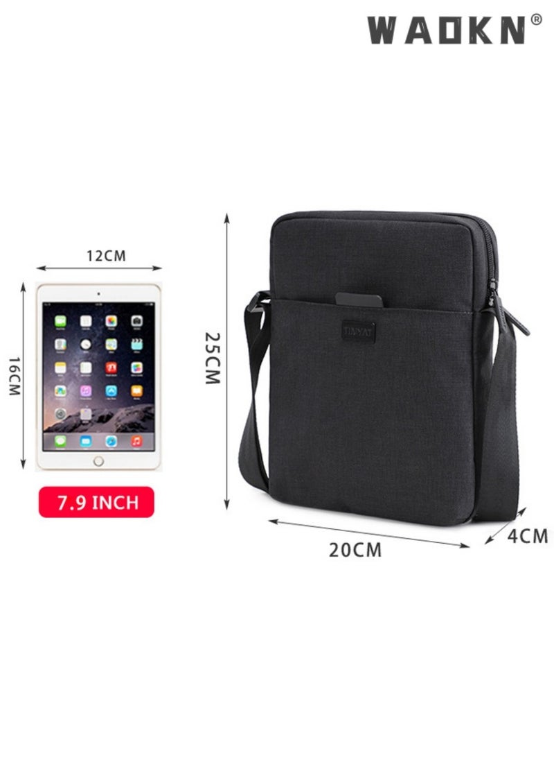 Men High Quality boys Crossbody Bag Minimalist Wear-Resistant Oxford Crossbody/Shoulder Bag,Satchel Bag Business Casual Men's Shoulder Bag,Teens' Casual Bag for Outdoor Sports, Travel,Daily Outing