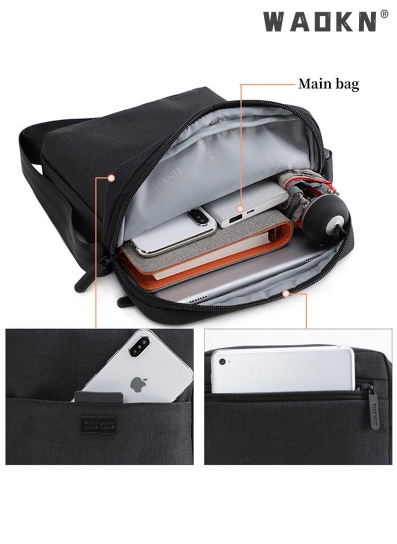 Men High Quality boys Crossbody Bag Minimalist Wear-Resistant Oxford Crossbody/Shoulder Bag,Satchel Bag Business Casual Men's Shoulder Bag,Teens' Casual Bag for Outdoor Sports, Travel,Daily Outing