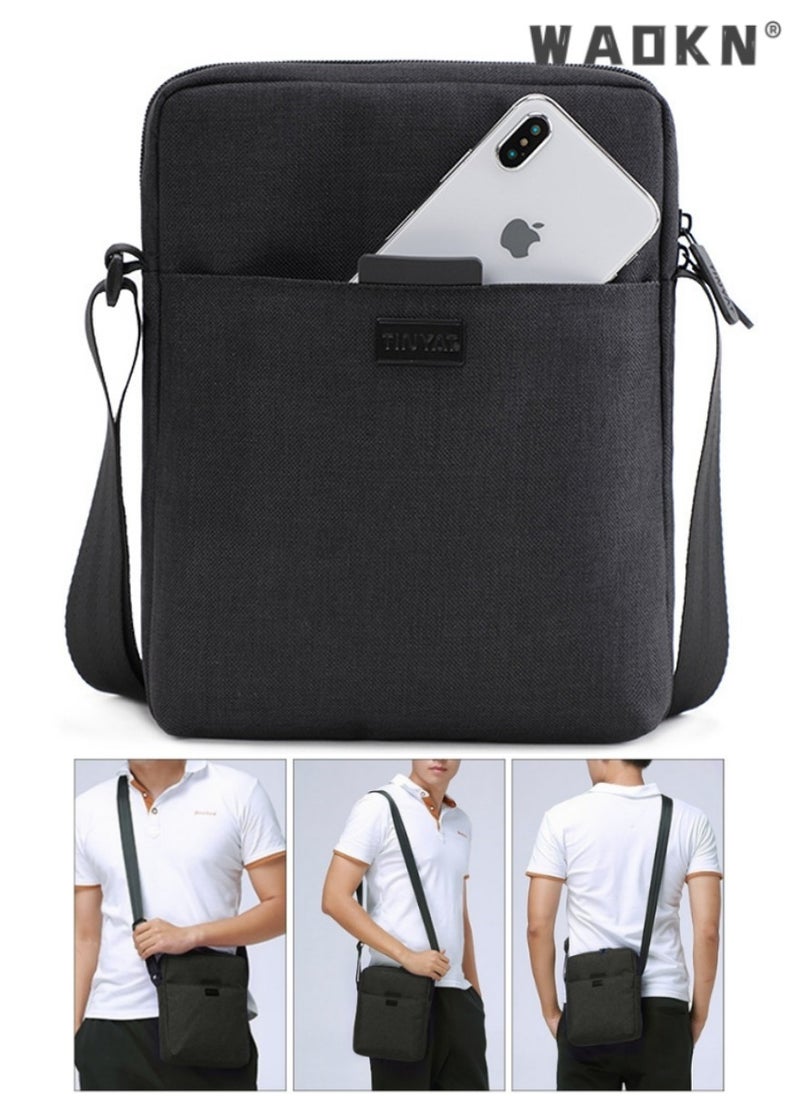 Men High Quality boys Crossbody Bag Minimalist Wear-Resistant Oxford Crossbody/Shoulder Bag,Satchel Bag Business Casual Men's Shoulder Bag,Teens' Casual Bag for Outdoor Sports, Travel,Daily Outing