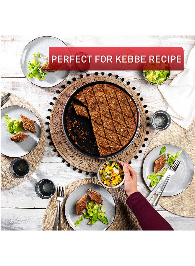 TEFAL Baking Pan | Les Spécialistes Kebbe 30 cm | Non-Stick Coating | Aluminum | Heat Diffusion | Easy Cleaning | Red | Made in France | 2 Years Warranty | J5719383 Red 30cm