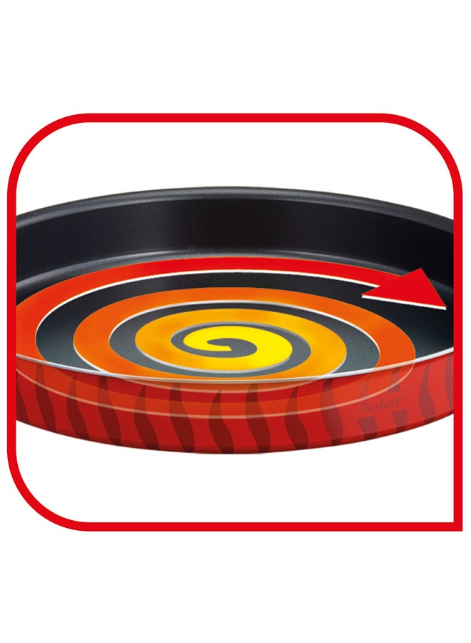 TEFAL Baking Pan | Les Spécialistes Kebbe 30 cm | Non-Stick Coating | Aluminum | Heat Diffusion | Easy Cleaning | Red | Made in France | 2 Years Warranty | J5719383 Red 30cm