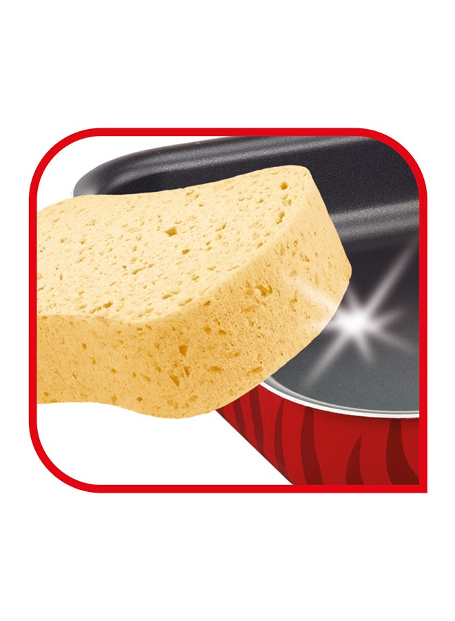 TEFAL Baking Pan | Les Spécialistes Kebbe 30 cm | Non-Stick Coating | Aluminum | Heat Diffusion | Easy Cleaning | Red | Made in France | 2 Years Warranty | J5719383 Red 30cm