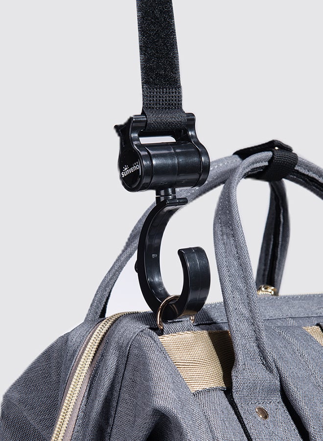 Multifunctional Baby Diaper Bag With Usb And Hooks, Waterproof Pocket, - Grey