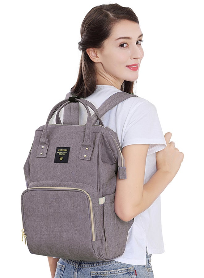 Multifunctional Baby Diaper Bag With Usb And Hooks, Waterproof Pocket, - Grey