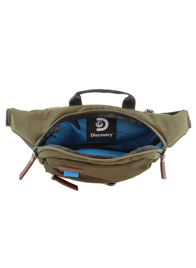 Discovery ICON  Waist Bag Khaki, Hip Bag With Adjustable Strap, RFID Pocket, Suitable For Travel, Outdoors, Gym, Hiking For Men And Women