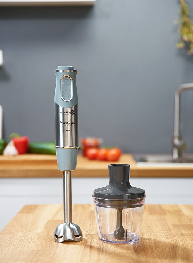 Hand Blender | Quickchef Lite Hand Stick Blender |  20 speeds | 500ml chopper | beaker | Stainless Steel | 2 Years Warranty DD656D27 Stainless steel / Quartzite