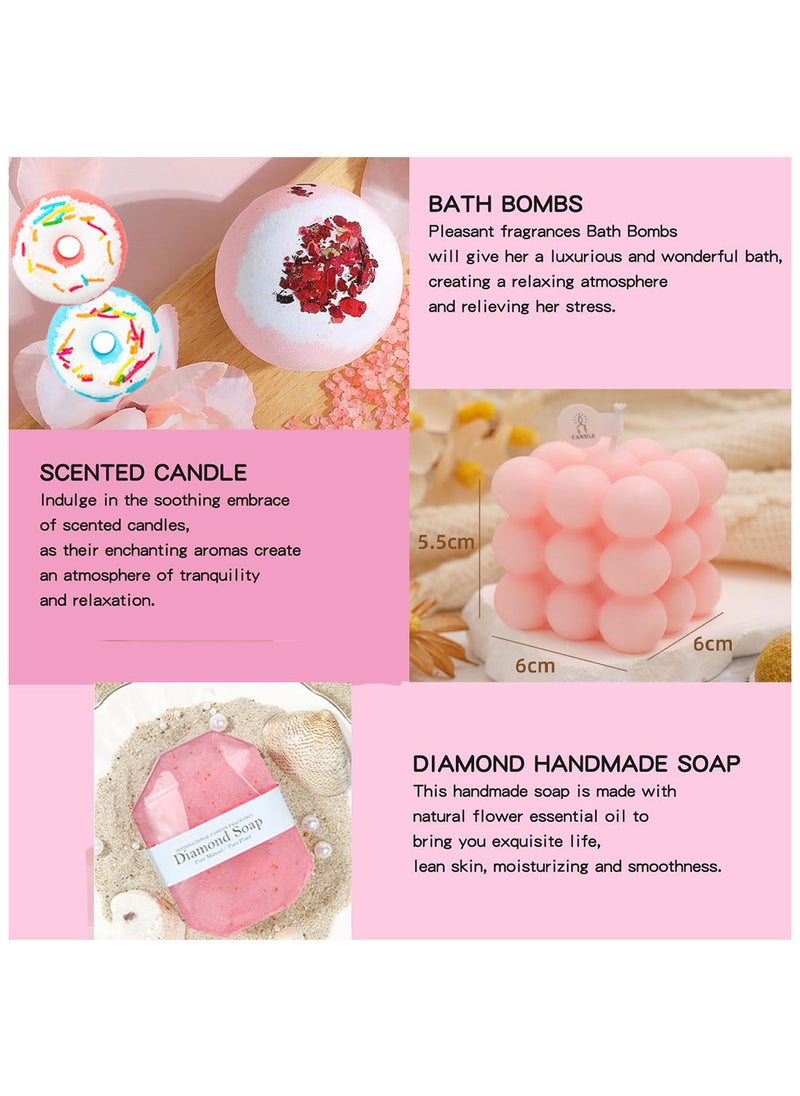 Gifts Basket for Women - Birthday Gift Box Set Contains 18 Items Inspirational Gift,Relaxing Spa Care Package for Women Friendship,Friend Gifts for Women