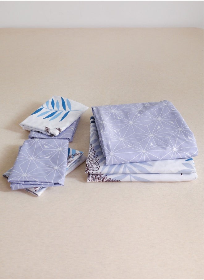 King size 6 Piece Bedding set without Filler, Reversible Duvet Cover Set, with a Lovely Leaf Design