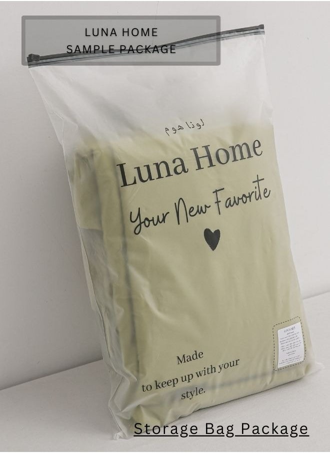 Single Size 4 Piece Duvet Cover Set  Premium Quality Green Color.